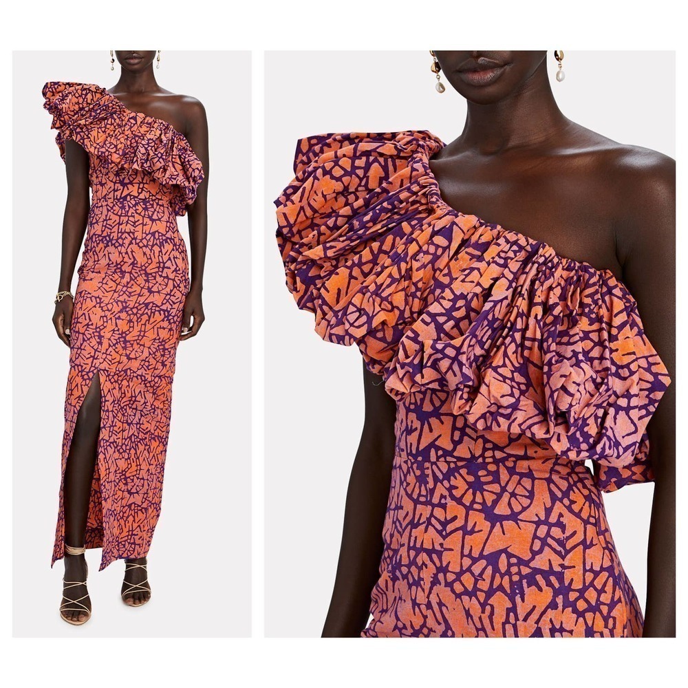 NEW SIKA Uma Printed One-Shoulder Dress (US Size 4   = UK Size 8)